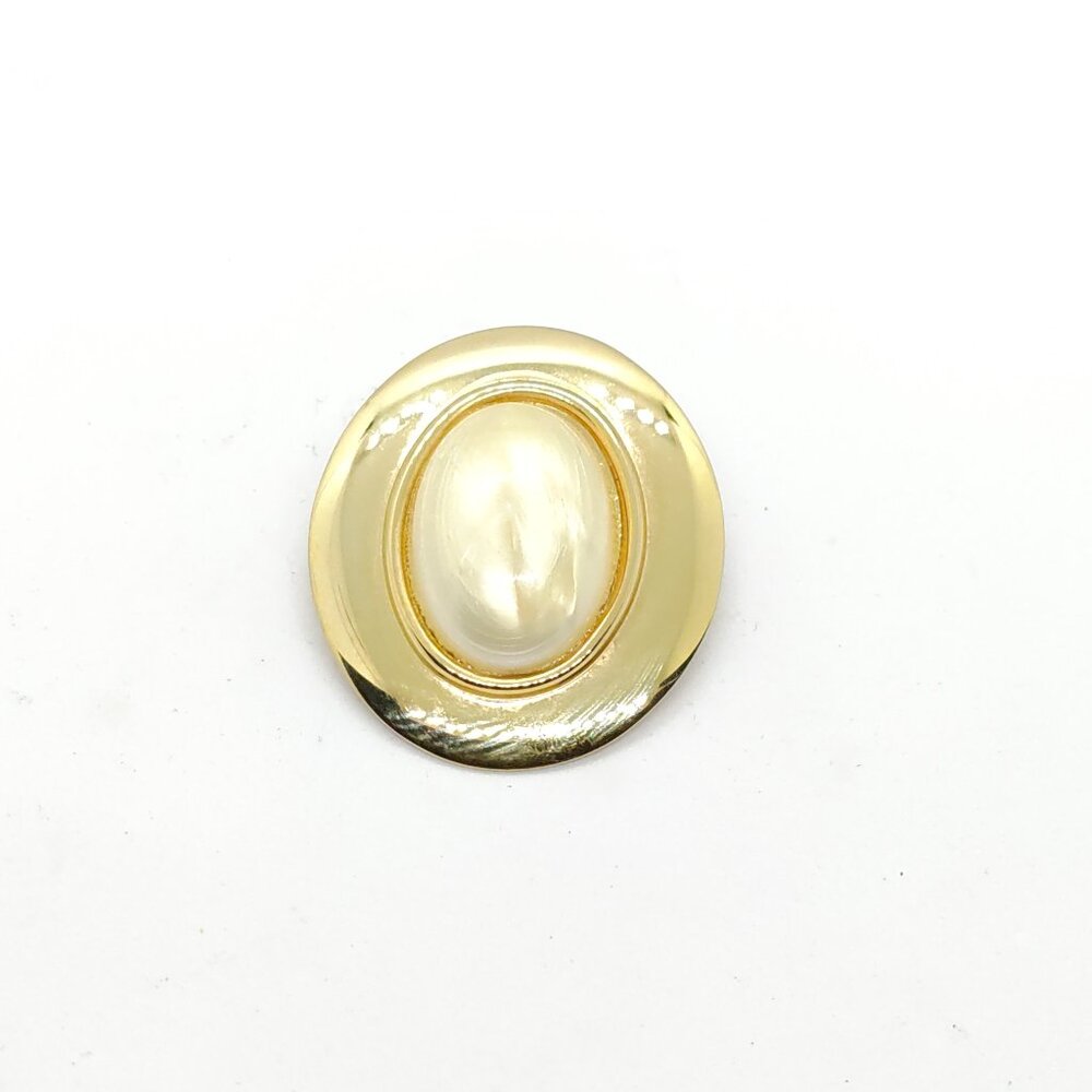 Vintage Gilt & Faux Pearl Scarf Clip